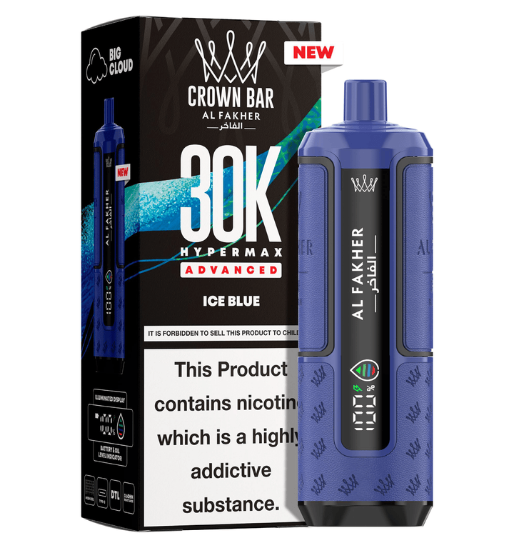 Al Fakher 30000 HyperMax Prefilled Pod vape ice blue
