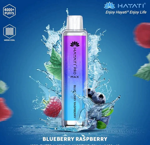 blueberry raspberry hayati pro max 4000 puffs disposable vape