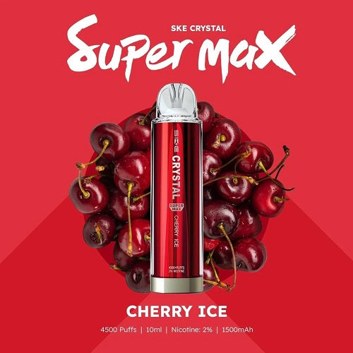 cherry ice ske crystal super max 4500 puffs disposable vape