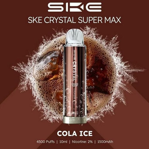 cola ice ske crystal super max 4500 puffs disposable vape