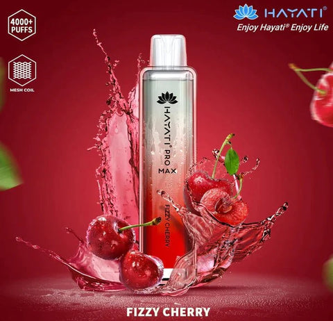 fizzy cherry hayati pro max 4000 puffs disposable vape