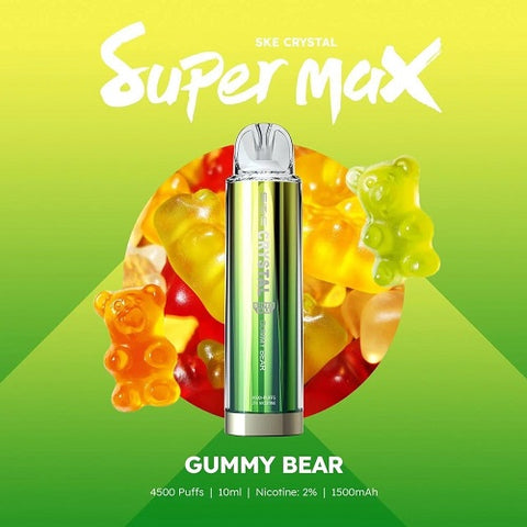 gummy bear ske crystal super max 4500 puffs disposable vape