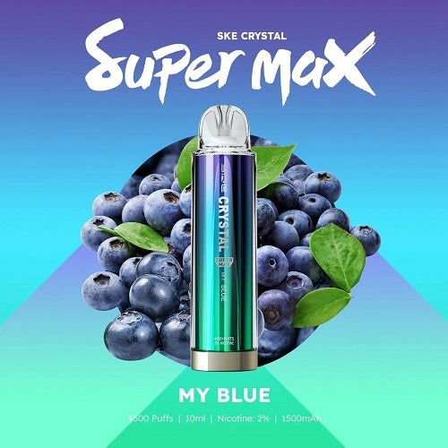 my blue ske crystal super max 4500 puffs disposable vape