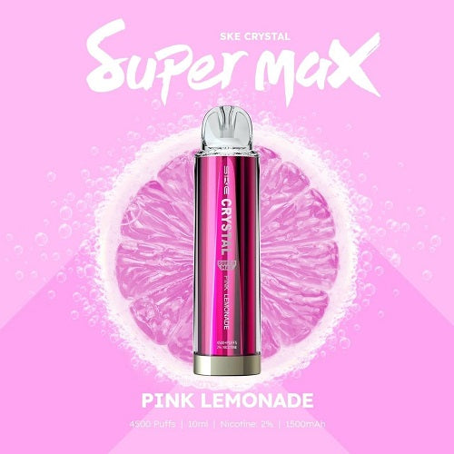 pink lemonade ske crystal super max 4500 puffs disposable vape