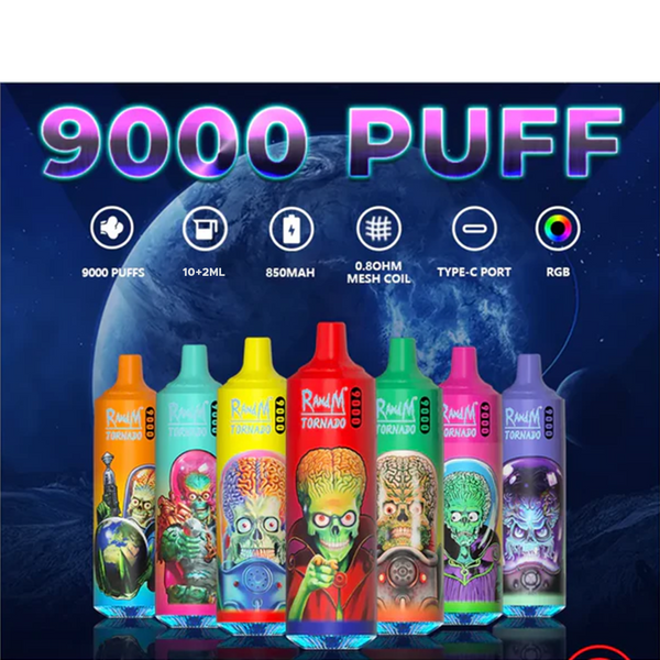 Rick and Morty Tornado 9000 Puffs Prefilled Vape Kit -  £5.99 Only