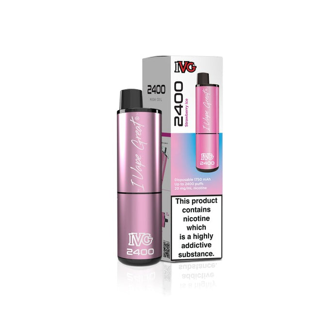 strawberry ice Ivg 2400 Puffs Disposable Vape
