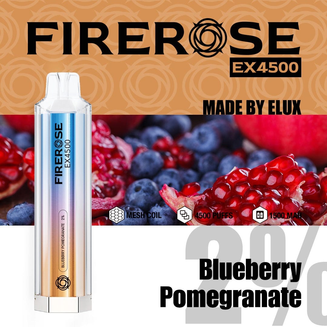 blueberry pomegranat elux firerose EX4500 Puffs