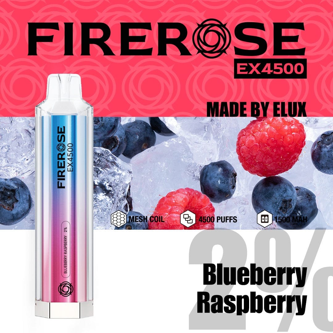 blueberry raspberry elux firerose EX4500 Puffs