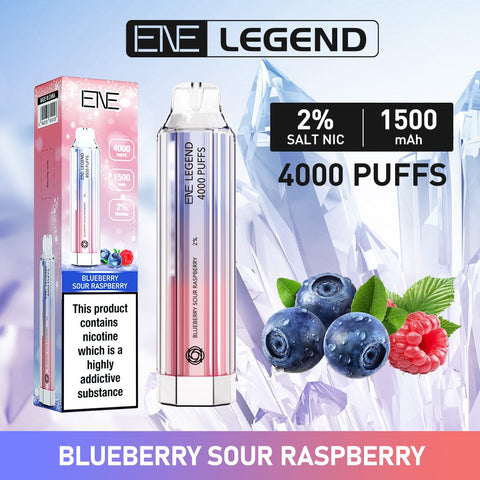 blueberry sour raspberry elux ene legend 4000 disposable vape puffs
