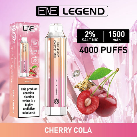 cherry cola elux ene legend 4000 disposable vape puffs