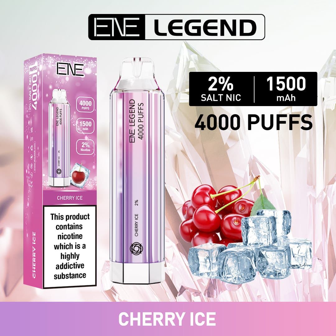 cherry ice elux ene legend 4000 disposable vape puffs