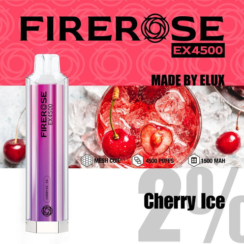 cherry ice elux firerose EX4500 Puffs