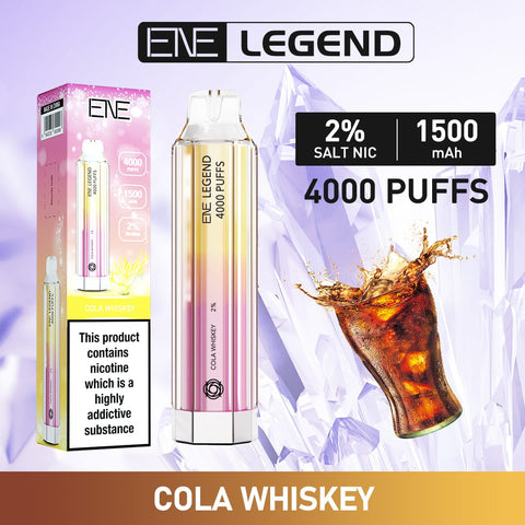 cola whiskey elux ene legend 4000 disposable vape puffs