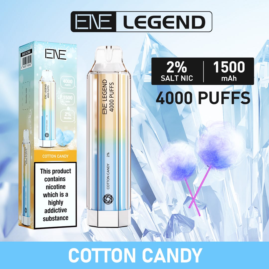 cotton candy elux ene legend 4000 disposable vape puffs