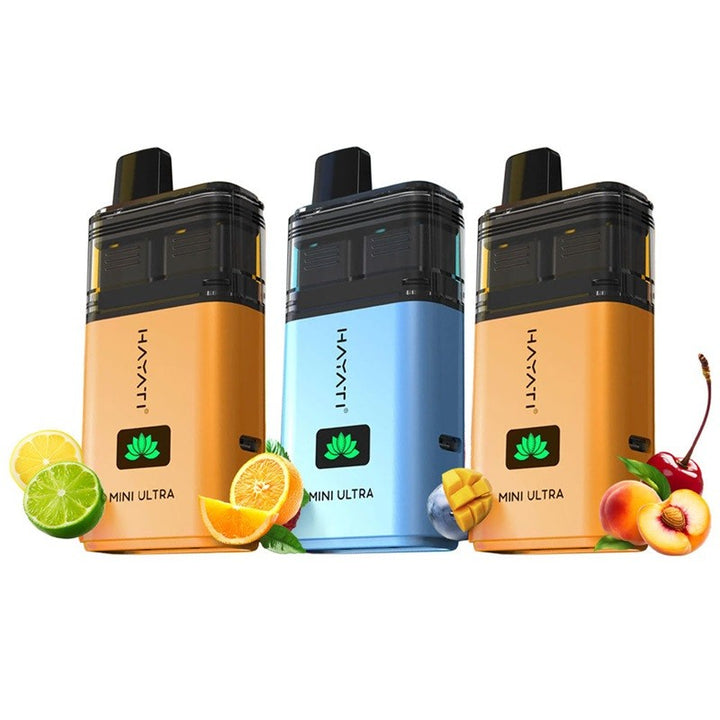 3 different flavers of hayati Mini Ultra 1500 Puffs
