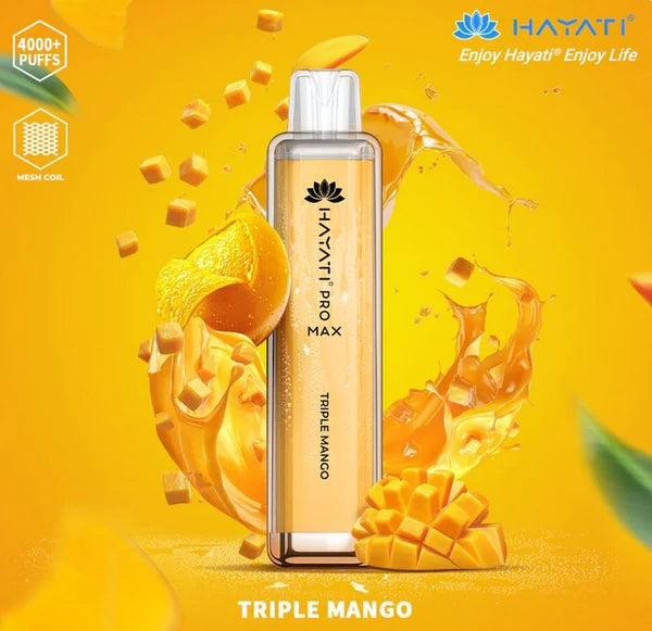 triple mango hayati pro max 4000 puffs disposable vape