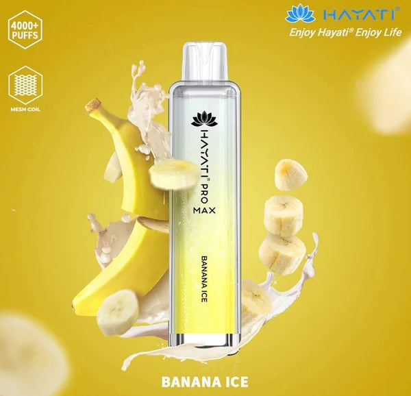 banana ice hayati pro max 4000 puffs disposable vape