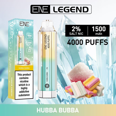 hubba bubba elux ene legend 4000 disposable vape puffs