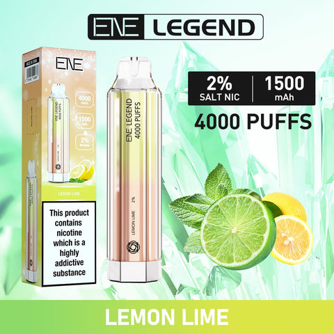 lemon lime elux ene legend 4000 disposable vape puffs