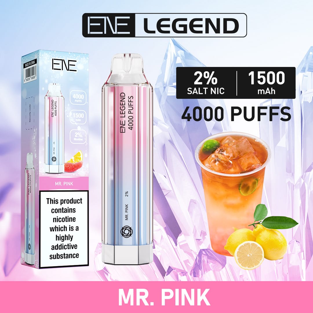 mr pink elux ene legend 4000 disposable vape puffs