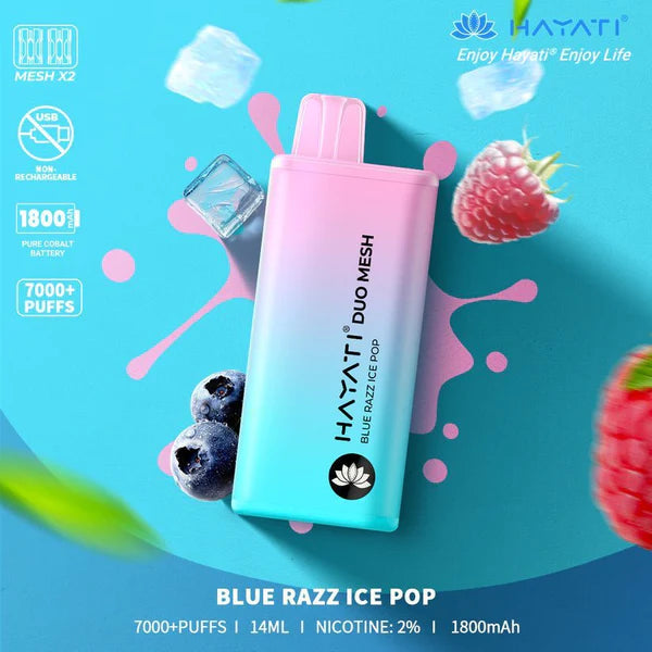 Blue Razz Ice Pop Hayati 7000 Puffs