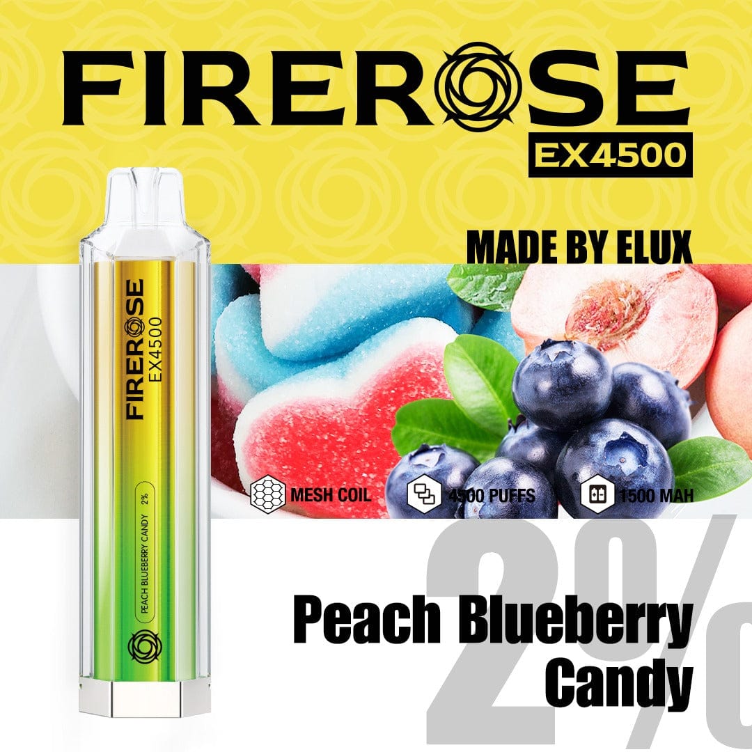 peach blueberry candy elux firerose EX4500 Puffs