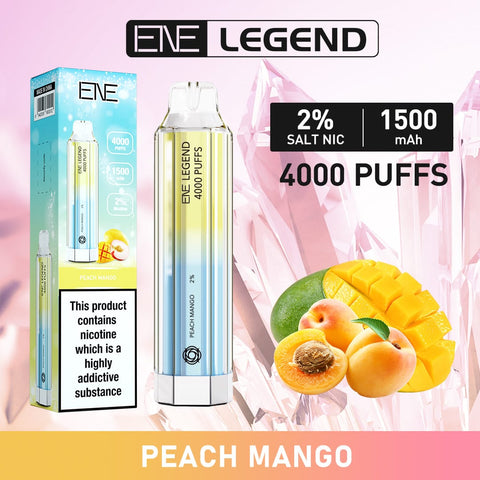 peach mango elux ene legend 4000 disposable vape puffs