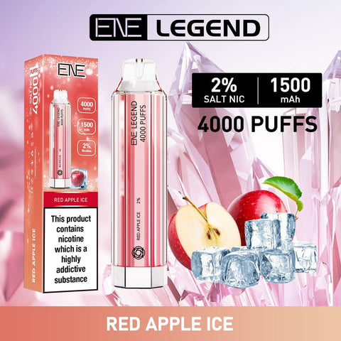 red apple ice elux ene legend 4000 disposable vape puffs