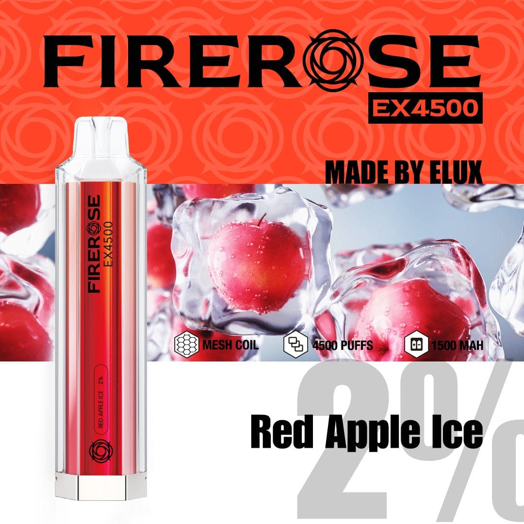 red apple ice elux firerose EX4500 Puffs