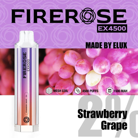 strawberry grapes elux firerose EX4500 Puffs