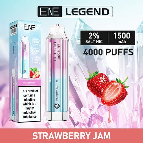 strawberry jam elux ene legend 4000 disposable vape puffs