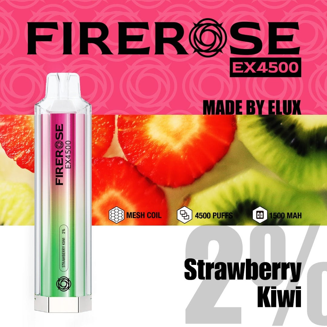strawberry kiwi elux firerose EX4500 Puffs