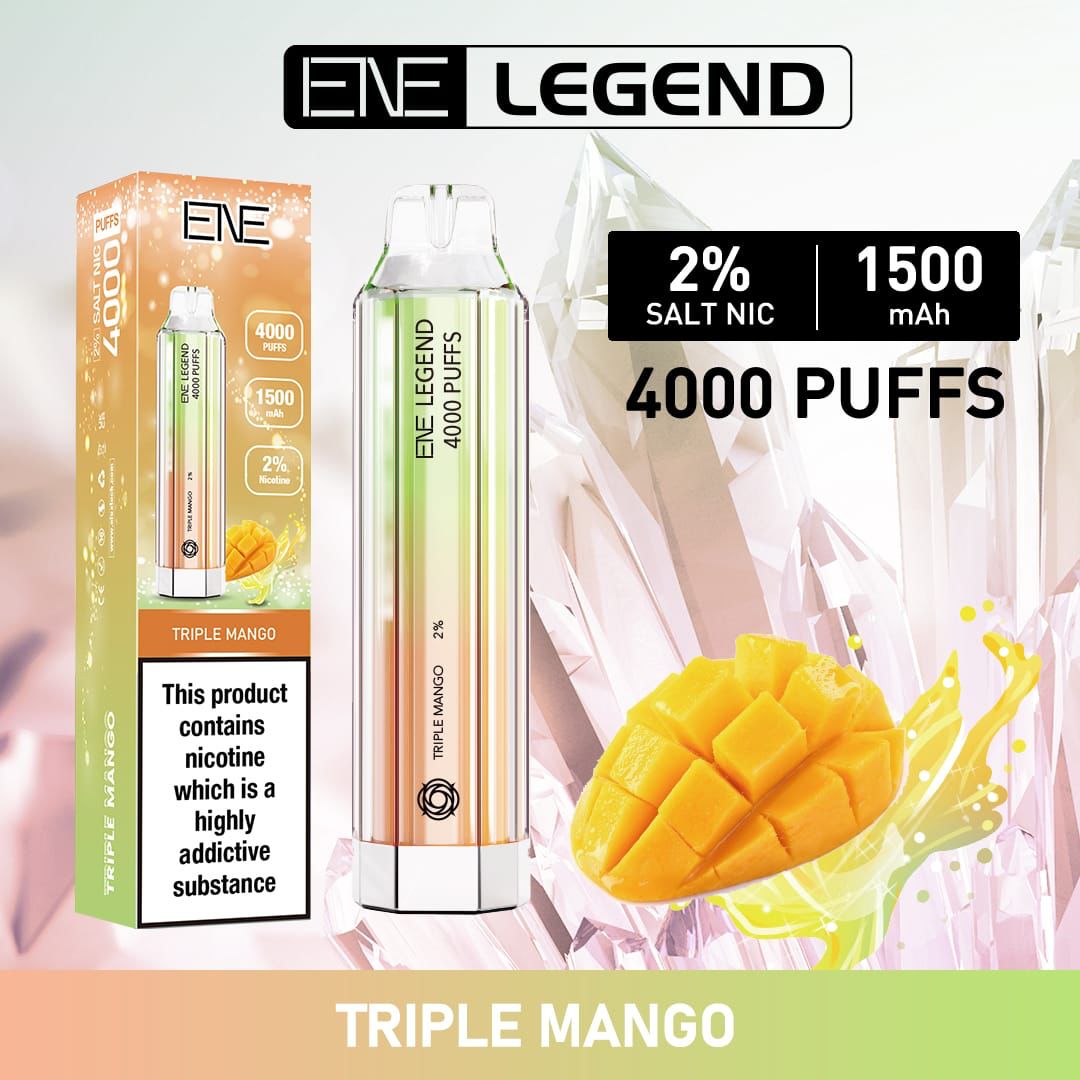 triple mango elux ene legend 4000 disposable vape puffs