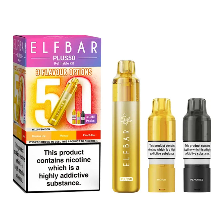 Elf Bar Plus 50 prefilled pod yellow edition